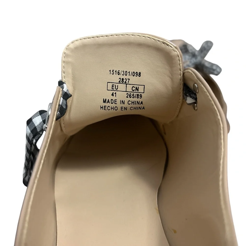 Zara Tan Women's Shoes with Checkered Laces